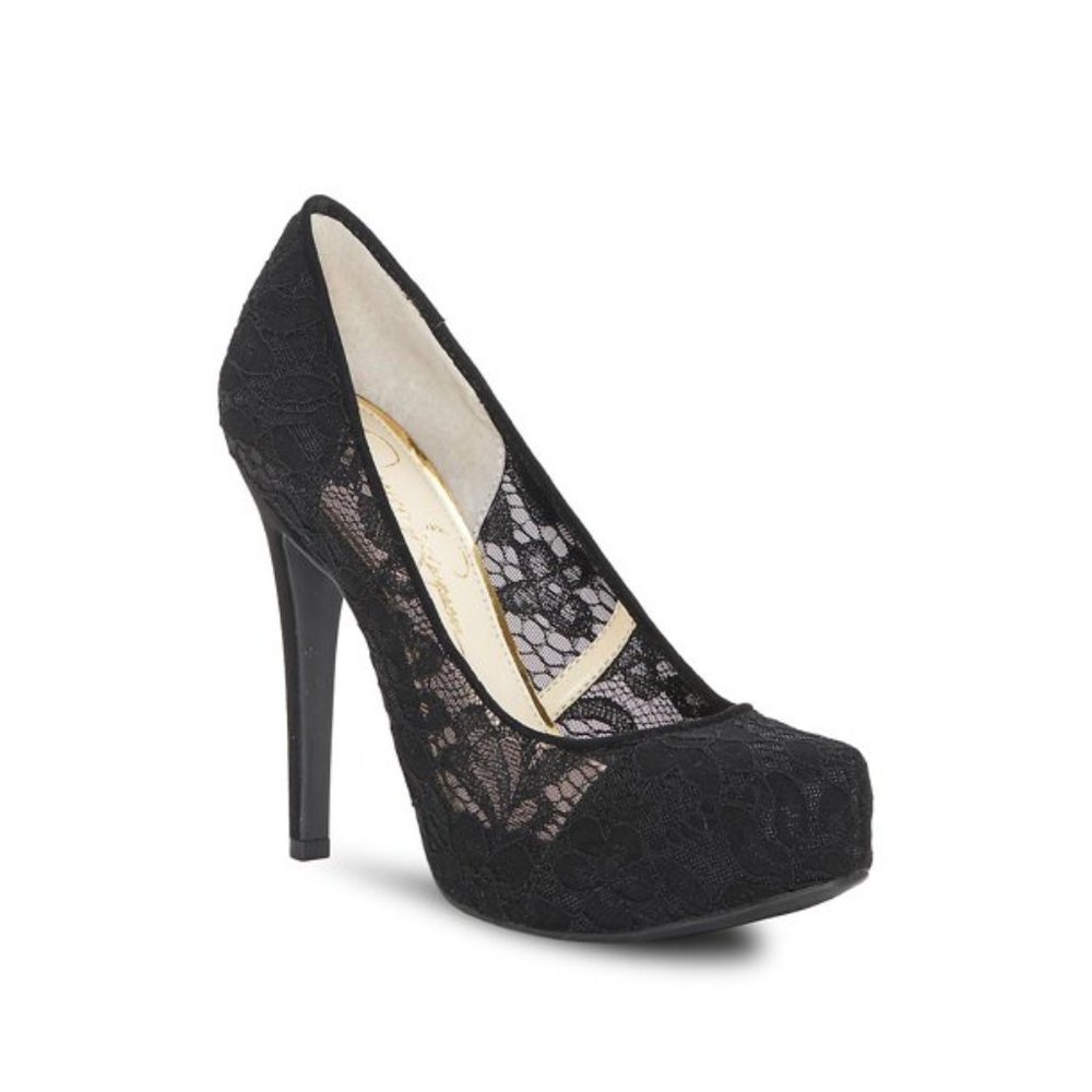 Jessica Simpson Black Lace Pumps
